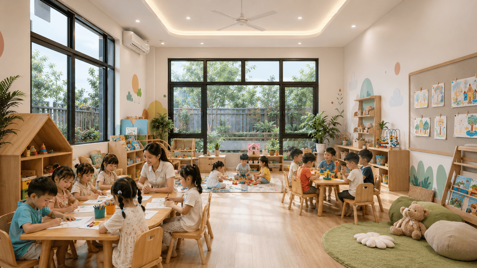 Gio hoc tieng Anh vui nhon